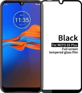 Full-Cover Tempered Glass - Geschikt voor Motorola Moto E6 Plus / E6s Screen Protector - Zwart