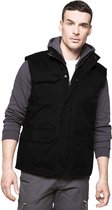 Outdoor/werk winter vest/bodywamer zwart voor heren - Herenkleding/dikke jassen - Mouwloze outdoor buiten werk vesten XL (42/54)