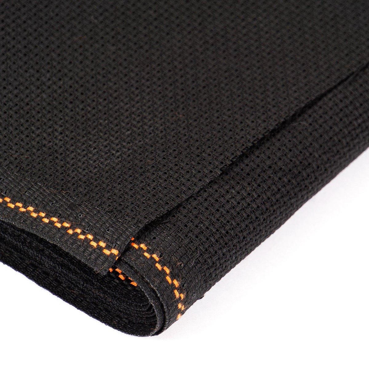 Aida borduurstof 14 count zwart - coupon van 30 x 40 cm