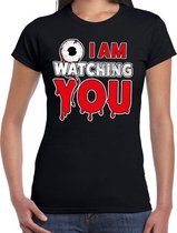 Halloween I am watching you verkleed t-shirt zwart voor dames 2XL