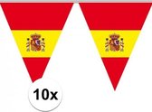 10x Spanje supporter vlaggenlijnen 5 meter - Spaans thema - Spaanse vlag decoratie