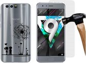MP Case glasfolie tempered screen protector gehard glas voor Huawei Honor 9 + Gratis Love TPU case hoesje voor Huawei Honor 9