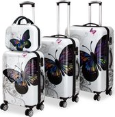 Set valise, set de voyage, valises, motif papillon