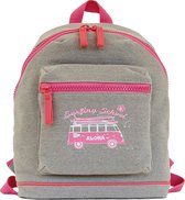 Stoere rugzak POPQORN Maddie in zacht grijs