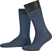 Mensocks sokken - kort  - 80 procent merino wol - kleur licht blauw  - maat 39-40