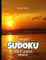Puzzle Book Sunset Sudoku 100 Puzzles Medium