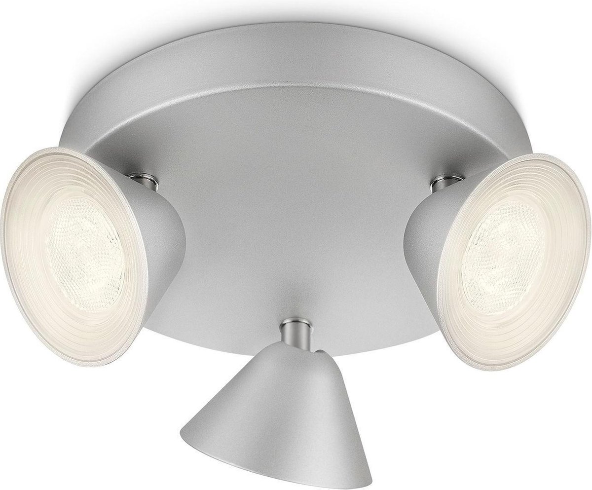 Philips myLiving Tweed - Plafondspot - 3 spots - LED - Aluminium