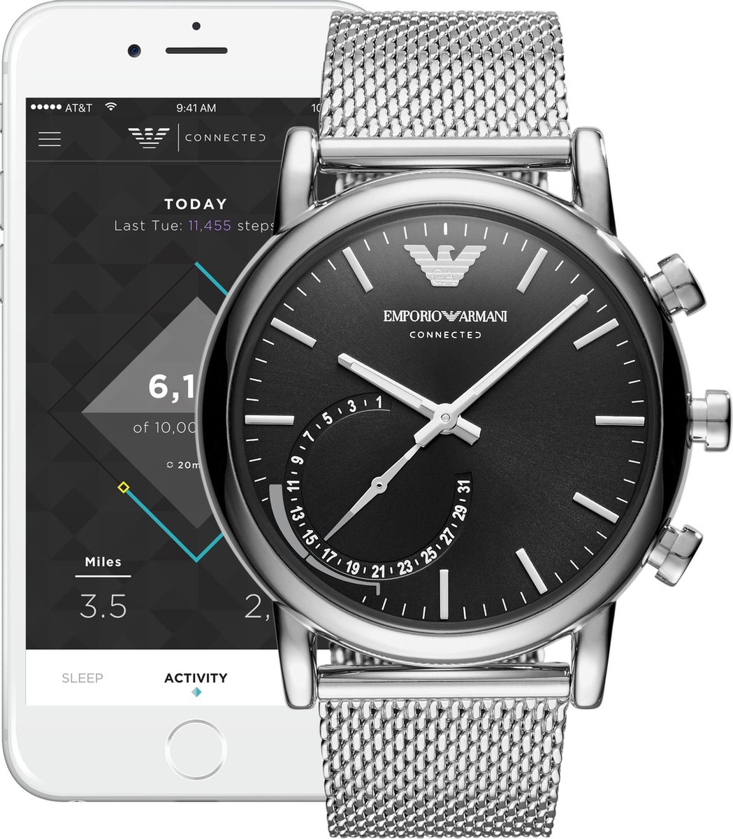 Emporio Armani Connected ART3007 - Hybride smartwatch - Zilver | bol.com