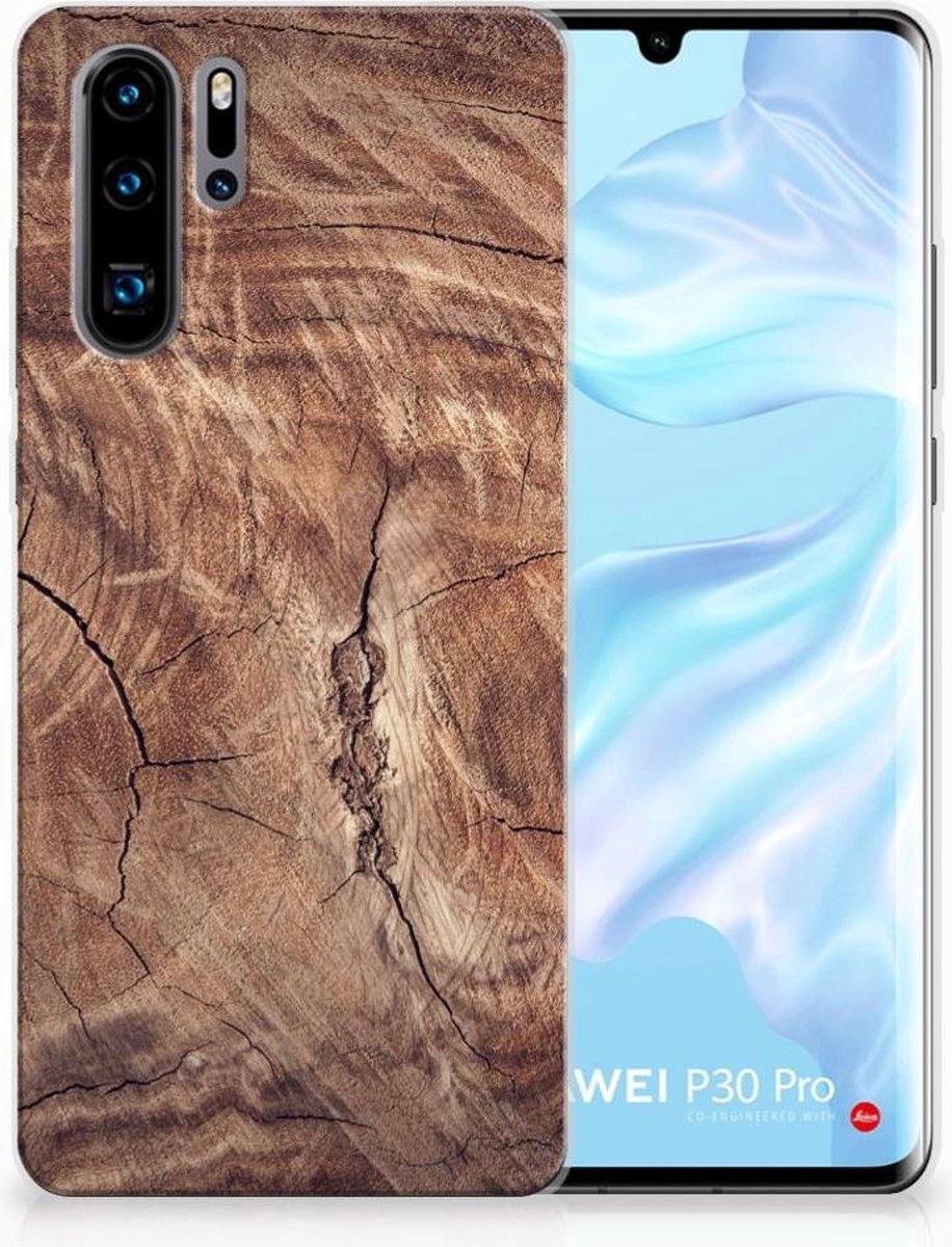 Back Cover voor Huawei P30 Pro Bumper Hoesje Tree Trunk