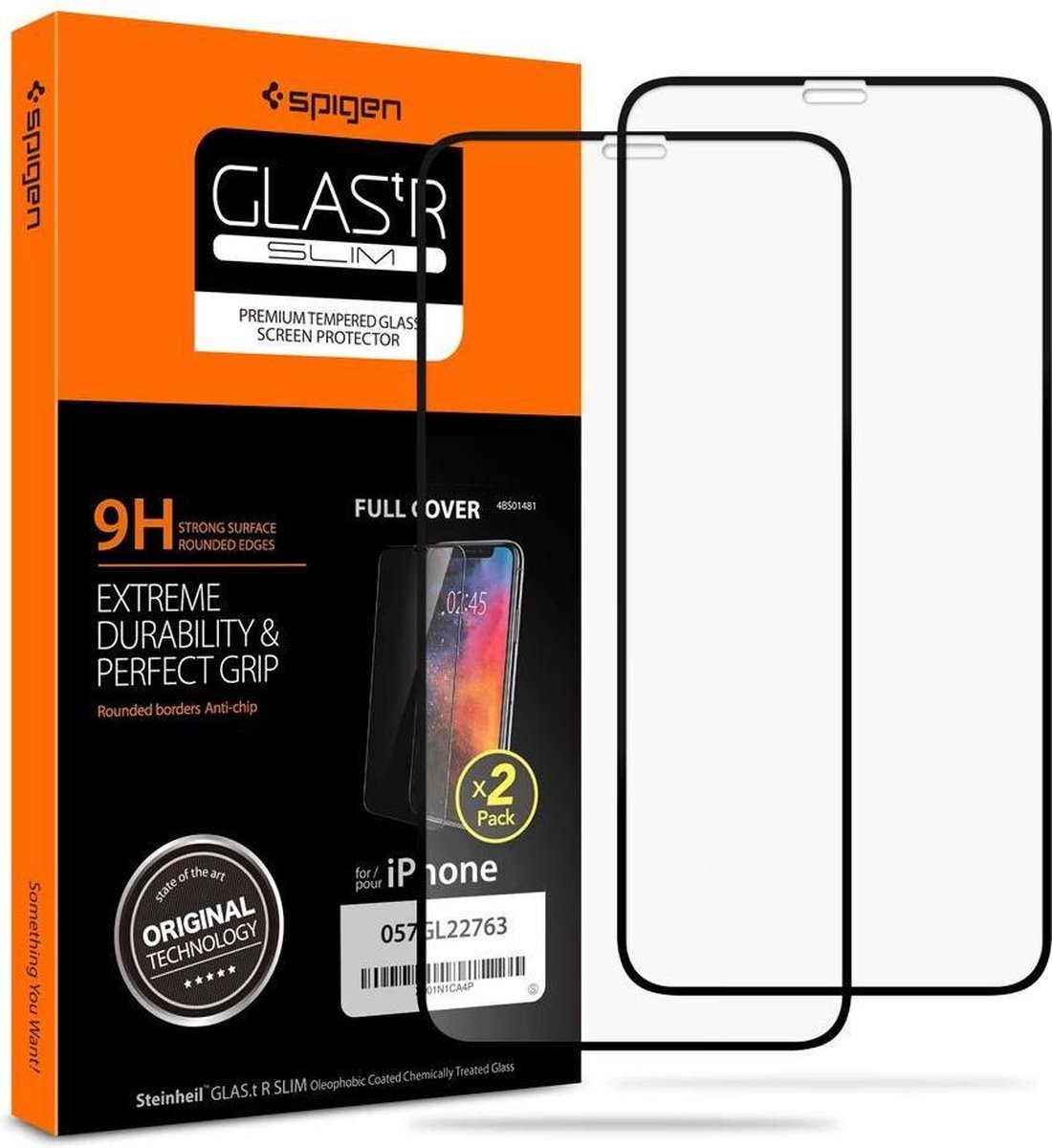 Spigen iPh 11 Pro/XS/X FC Black 2pckVer2