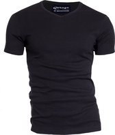 Garage 302 - Semi Bodyfit T-shirt V- hals korte mouw zwart