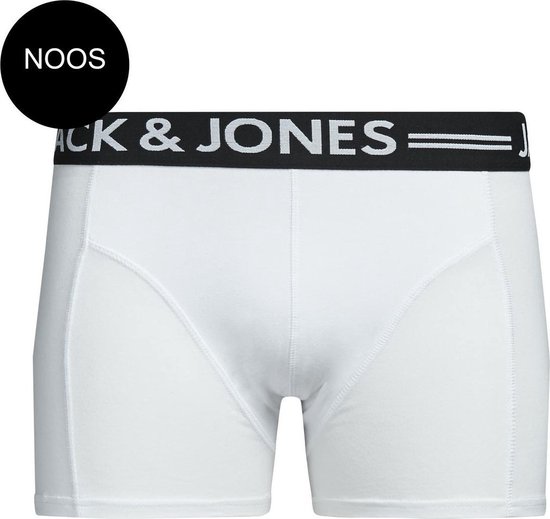 JACK & JONES Jacsense trunks (1-pack) - heren boxer normale lengte - wit - Maat: XL