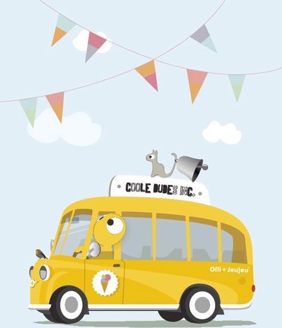 Olli + Jeujeu Miniposter Schoolbus