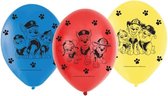 6x Paw Patrol ballonnen versiering voor een Paw Patrol themafeestje - thema feest ballon kinderfeestje/verjaardag
