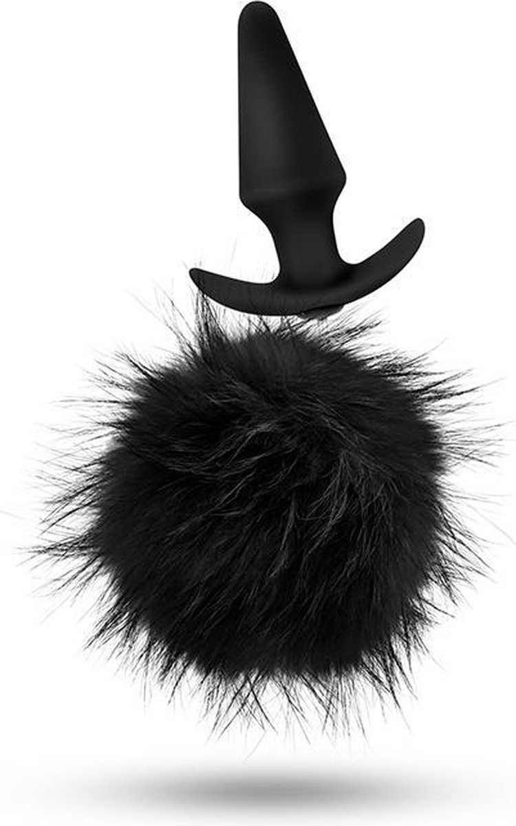 Goedkoopste Blush - Pom plug anaalplug met konijnenstaartje - Zwart