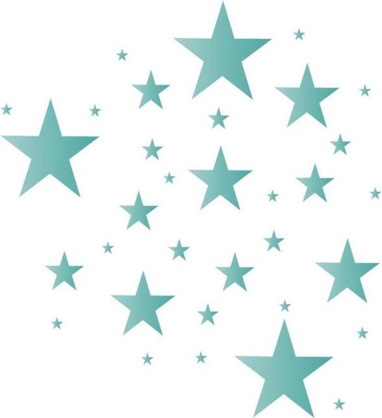 Muurstickers sterren met kleurtinten