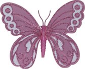 Jessidress Grote Haar clips Vlinder met pailletten - Roze