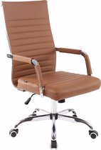 Chaise de bureau Clp Amadora - Imitation cuir - Marron