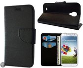 Samsung Galaxy S4 Wallet Boek Case Hoesje Zwart