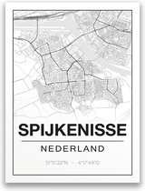 Poster/plattegrond SPIJKENISSE - 30x40cm