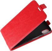 Verticale Flip cover voor iPhone X - iPhone XS 5.8 inch - Rood