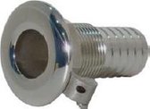 RVS Spuigat Aansluiting (schroefdraad: 3/4''), voor slang: 25mm) (GS30217)