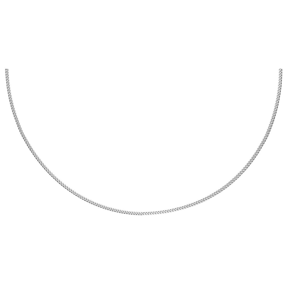 Lucardi Dames Ketting met gourmet schakel - Echt Zilver - Ketting - Cadeau - 45 cm - Zilverkleurig