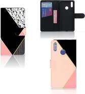 Bookcase Huawei Y7 (2019) Zwart Roze Vormen