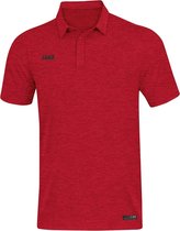 Jako Polo Premium Basics Rood Gemeleerd Maat S