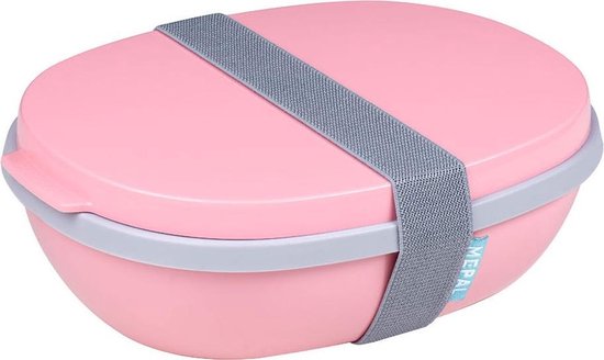 Mepal - Ellipse duo lunchbox - Saladebox - Magnetronbestendig - Nordic pink