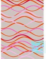 Cadeaupapier Meander Taupe Oranje Roze 601258-9- Breedte 70 cm - m lang - Breedte 70  cm