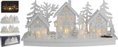 Dorp met led 45cm - kerst - kerstverlichting - verlicht dorp - kerstversiering