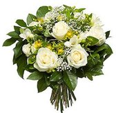 FLYN Flowers - Bloemenboeket Rosa - Rouwboeket Wit