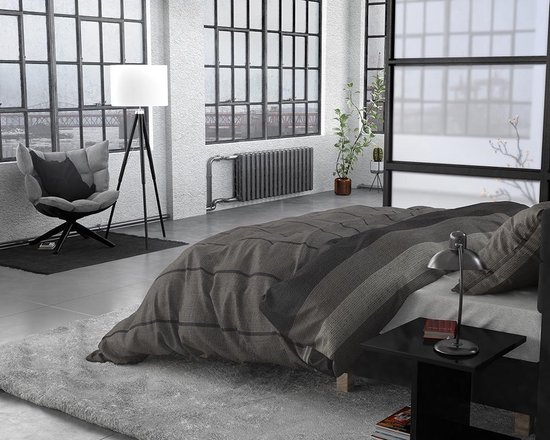 Sleeptime Flanel Kees - Dekbedovertrekset - Lits-Jumeaux - 240x200/220 + 2 kussenslopen 60x70 - Taupe van Merkloos — afbeelding 2