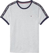 Tommy Hilfiger Shirt - Maat M  - Mannen - grijs/navy/wit/rood