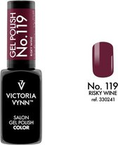 Gellak Victoria Vynn™ Gel Nagellak - Salon Gel Polish Color 119 - 8 ml. - Risky Wine