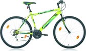 MTB 26 inch wheel Leopard H17 inch zwart /neongeel shimano 21sp