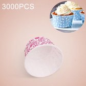 3000 STKS Bloemmotief Ronde Lamineren Cake Cup Muffin Cases Chocolade Cupcake Liner Baking Cup, Afmetingen: 5,8 x 4,4 x 3,5 cm