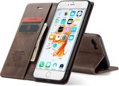 CaseMe Retro Boekmodel Hoesje iPhone 6S Plus / 6 Plus - Donkerbruin