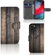 Hoesje Geschikt voor iPhone 11 Pro Book Style Case Steigerhout