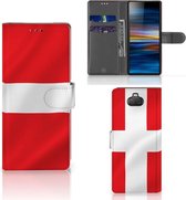 Coque Téléphone Sony Xperia 10 Magnétique Etui Housse pour Drapeau Danois