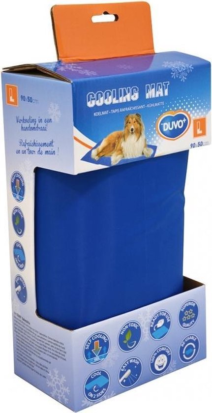 Duvo+ Koelmat Hond - Blauw - XL - 96 x 81 cm
