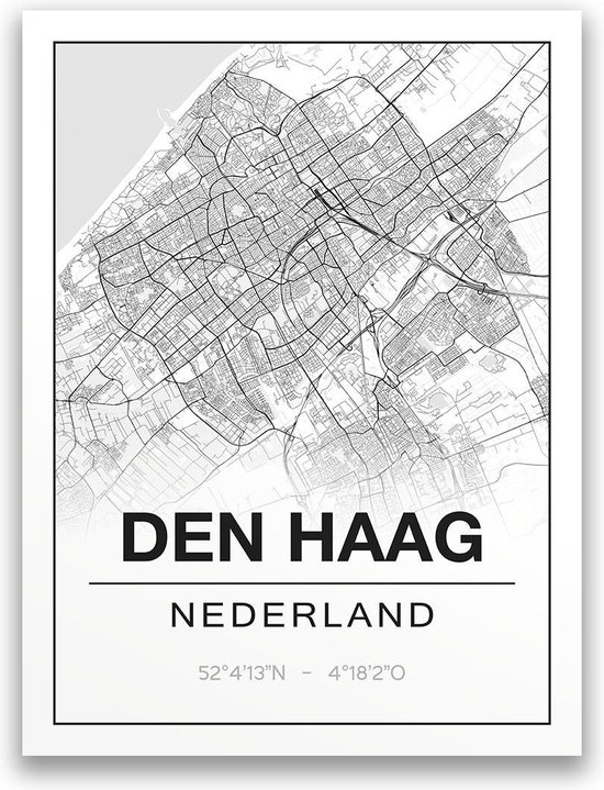 Poster/plattegrond DEN-HAAG - A4