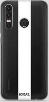 BOQAZ. Huawei P30 Lite hoesje - striping wit