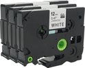 3x Labeltape voor Brother TZe-231- Zwart op wit - 12mm x 8m - Brother P-Touch 1000