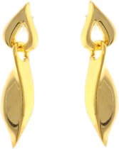 Behave Dames oorbellen hangers goud-kleur 3,5 cm