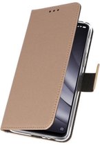 Booktype Telefoonhoesjes - Bookcase Hoesje - Wallet Case - Geschikt voor XiaoMi Mi 8 Lite - Goud