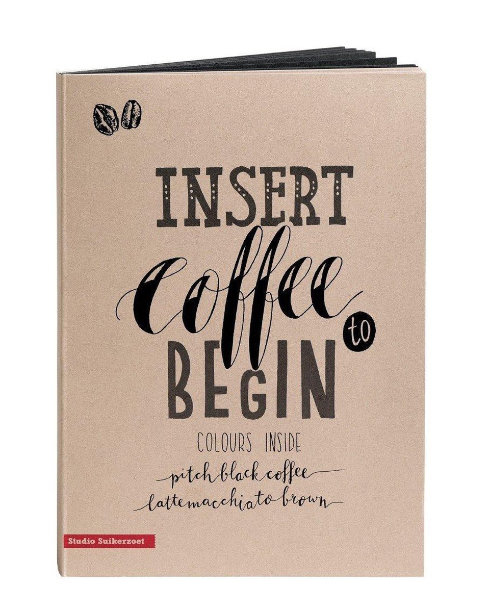 Handlettering oefenblok A5 - Insert coffee to begin