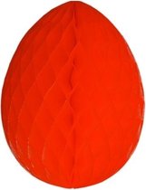 Decoratie paasei rood 10 cm - Pasen versiering