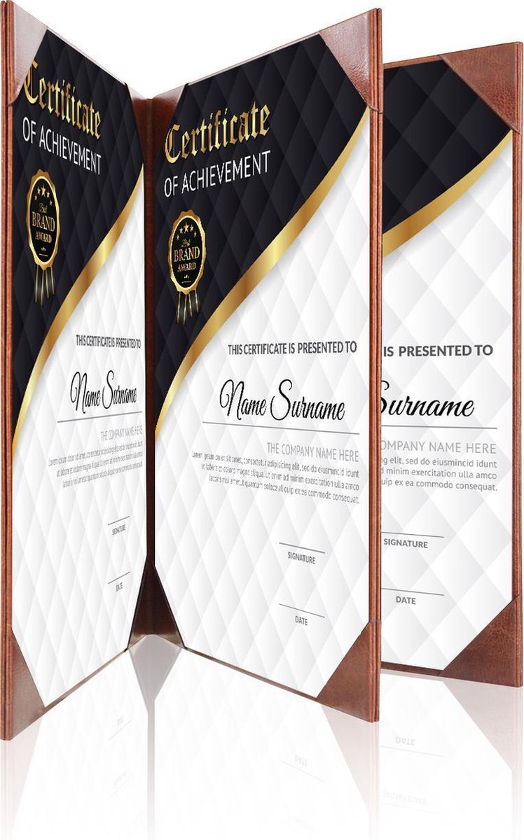 Goodline® - Presentatiemap / Showmap - 4x A4 - Donkerbruin